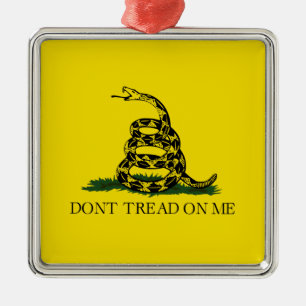 Gadsden Flag (Don't Tread on Me) (Snake Flag) Cera Metal Tree Decoration