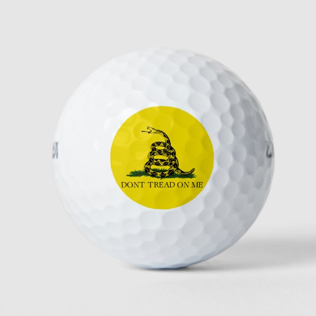 Gadsden Flag (Don't Tread on Me) (Snake Flag) Golf Balls (Front)