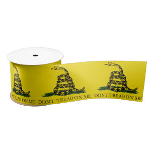 Gadsden Flag (Don't Tread on Me) (Snake Flag) Sati Satin Ribbon