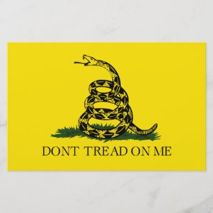 Gadsden Flag (Don't Tread on Me) (Snake Flag) Stationery