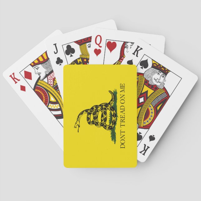 Gadsden Flag (Don't Tread on Me) (USA Snake Flag) Playing Cards (Back)