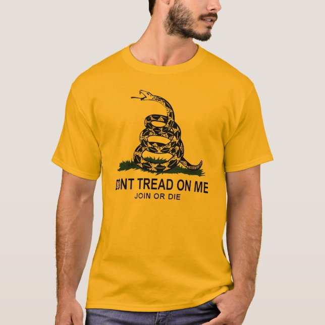 Gadsden Flag (Gold) T-Shirt (Front)