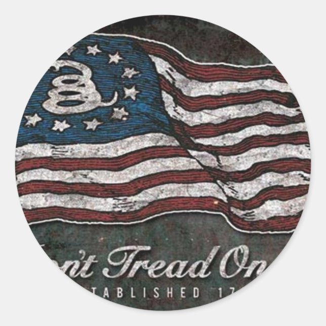 Gadsden Flag - Liberty Or Death Classic Round Sticker (Front)