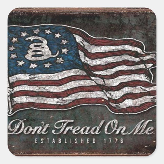 Gadsden Flag - Liberty Or Death Square Sticker (Front)