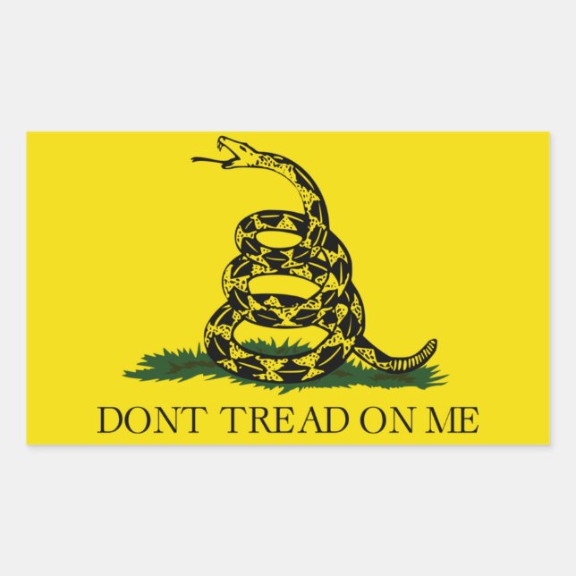 Gadsden Flag Rectangular Sticker (Front)