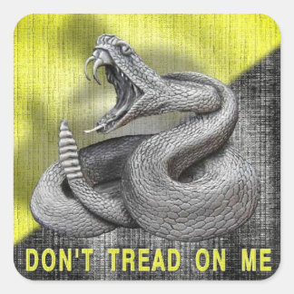 Gadsden Flag Square Sticker