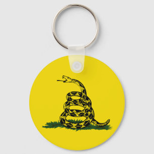 Gadsden flag variant key ring