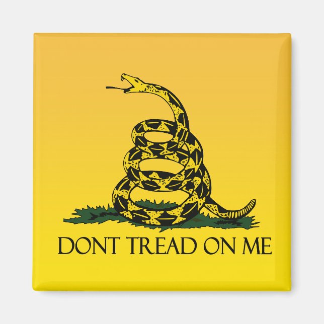 Gadsden Flag, Yellow Background Magnet (Front)