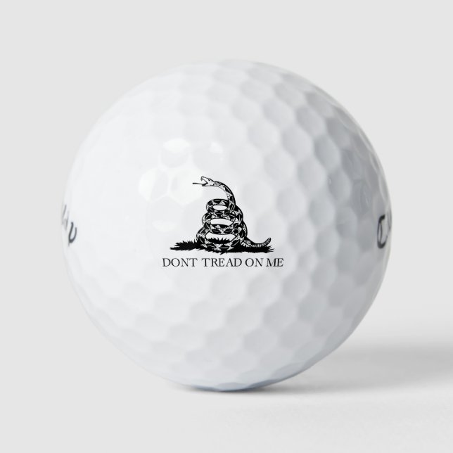 Gadsden Rattlesnake Flag: Revolutionary War 1776 Golf Balls (Front)