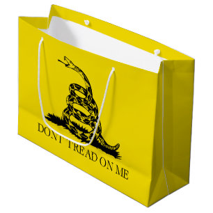 Gadsden Rattlesnake Flag: Revolutionary War 1776 Large Gift Bag