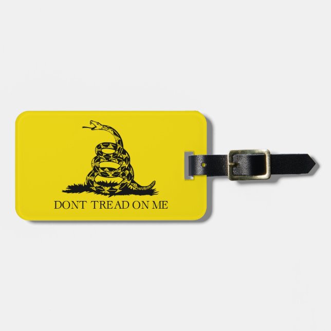 Gadsden Rattlesnake Flag: Revolutionary War 1776 Luggage Tag (Front Horizontal)
