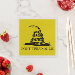 Gadsden Rattlesnake Flag: Revolutionary War 1776 Napkin