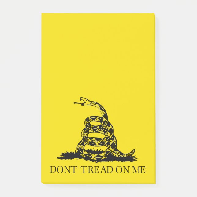 Gadsden Rattlesnake Flag: Revolutionary War 1776 Post-it Notes (Front)