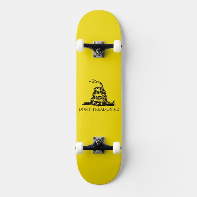 Gadsden Rattlesnake Flag: Revolutionary War 1776 Skateboard (Front)