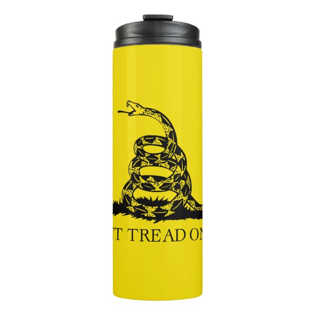 Gadsden Rattlesnake Flag: Revolutionary War 1776 Thermal Tumbler (Front)