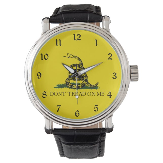 Gadsden Rattlesnake Flag: Revolutionary War 1776 Watch (Front)