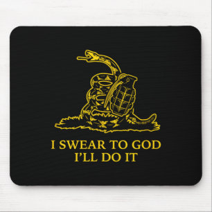 Gadsden Snek Snake Flag Don't Tread Parody Grenade Mouse Mat