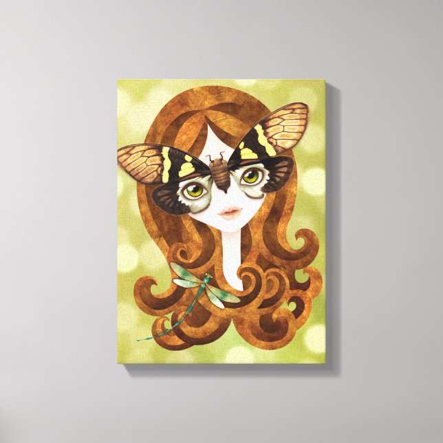 Gaeana Cicada Fairy Wrapped Canvas Print (Front)