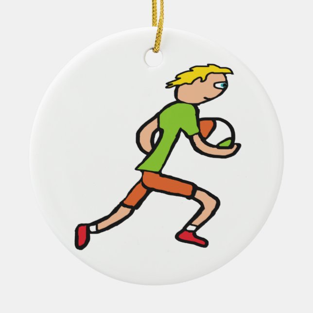 Gaelic Football Ceramic Tree Decoration (Front)