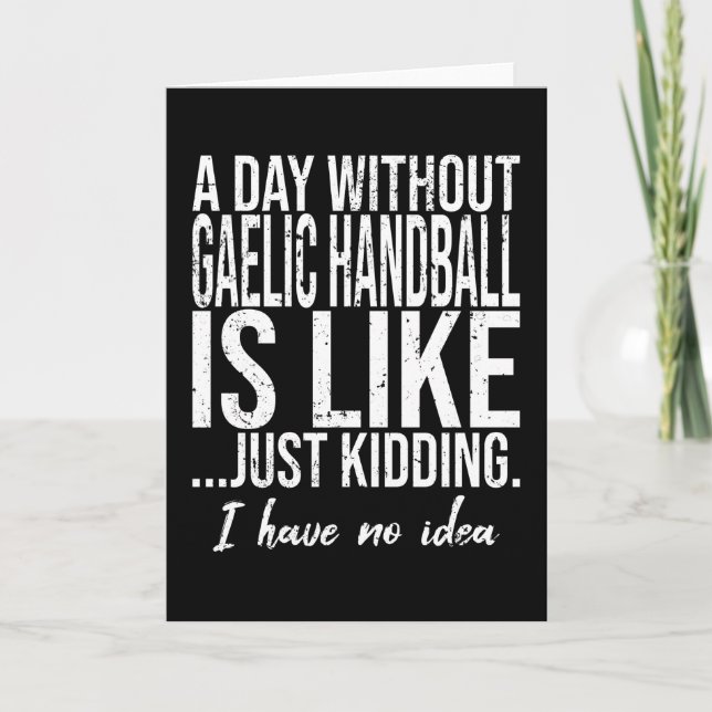 Gaelic Handball funny gift idea Card (Front)