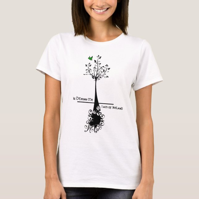 Gaelic - I am of Ireland (Tree Roots) Shirt (Front)