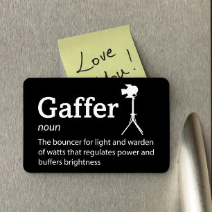 Gaffer Definition - Film Crew 4" x 6" Flex Magnet