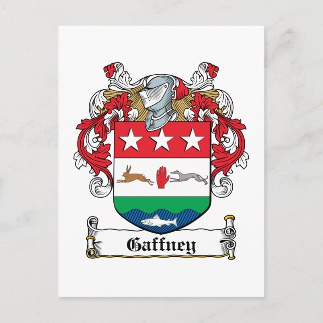Gaffney Family Crest Postcard (Front)