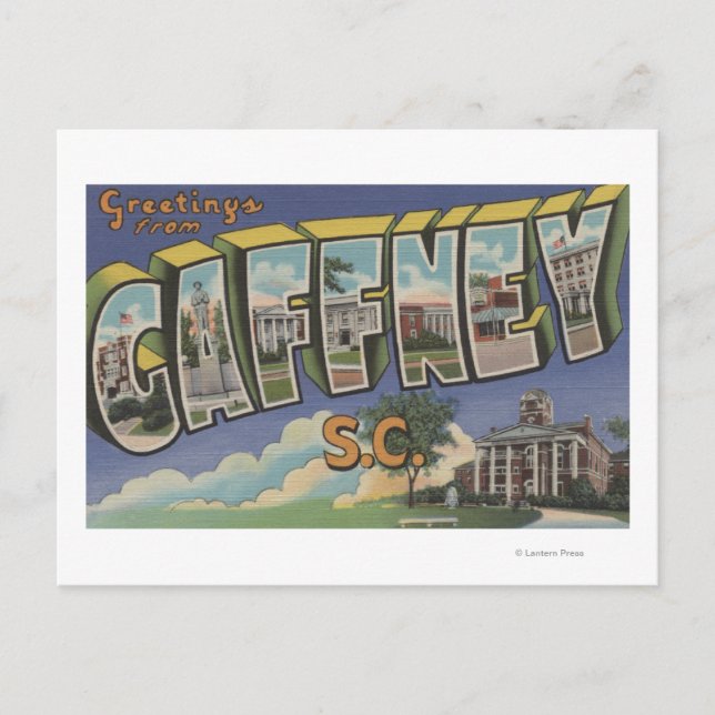 Gaffney, South Carolina - Large Letter Scenes Postcard (Front)