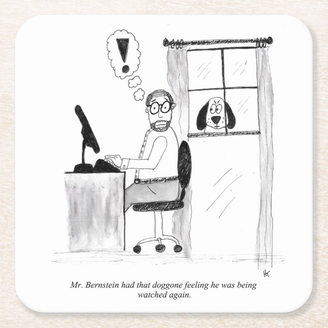 Gag Cartoon Paper Coasters (Front)