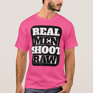 Gag Vintage Real Men Shoot Raw Funny Photography G T-Shirt