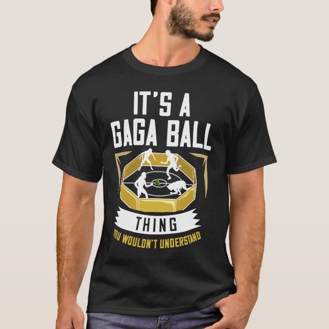 Gaga Ball Pit Kit  Dodgeball Game T-Shirt (Front)