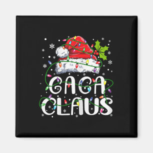 Gaga Claus Christmas Santa Hat Matching Family Xma Magnet