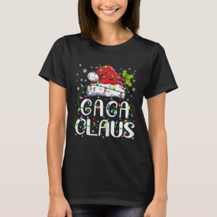 Gaga Claus Christmas Santa Hat Matching Family Xma T-Shirt