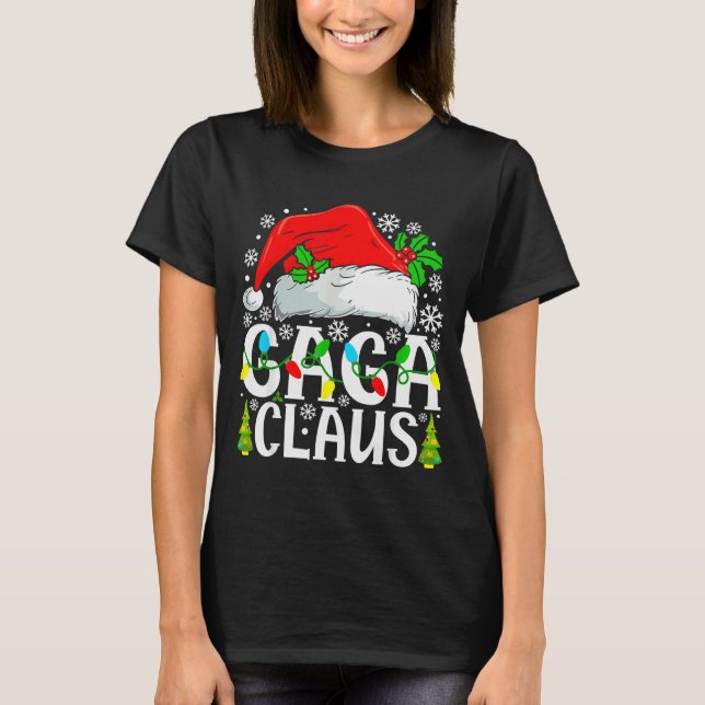 Gaga Claus Funny Christmas Family Matching  T-Shirt (Front)