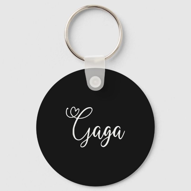 Gaga Cute Heart Grandma  Key Ring (Front)