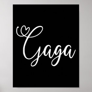 Gaga Cute Heart Grandma Poster