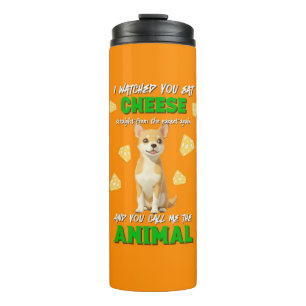 Gaga & Grumps Cheese Animal Funny Orange Chihuahua Thermal Tumbler