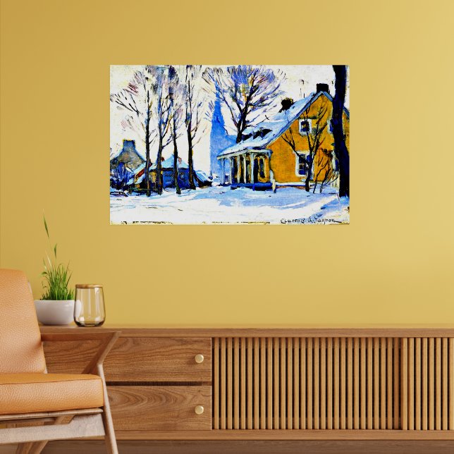 Gagnon - Canadian Village, Grey Day, Poster (Living Room 2)