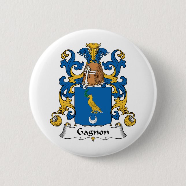 Gagnon Family Crest 6 Cm Round Badge (Front)