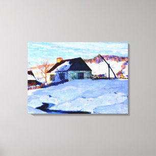 Gagnon - Sunset, Normandy, fine art painting Canvas Print