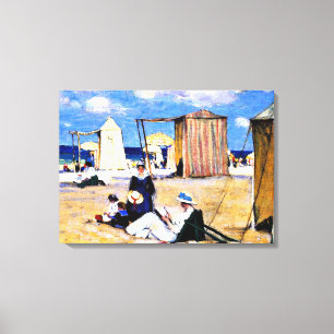 Gagnon - The Beach at Dinard, fine art Canvas Print