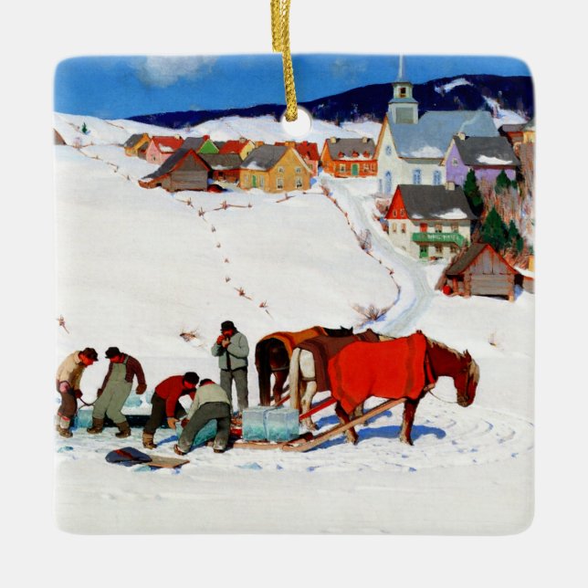 Gagnon - The Ice Harvest Ceramic Ornament (Front)