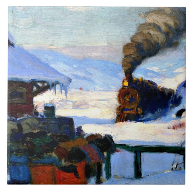 Gagnon - The Train, Baie-Saint-Paul Tile (Front)