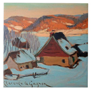 Gagnon - Twilight - Winter in Quebec Tile