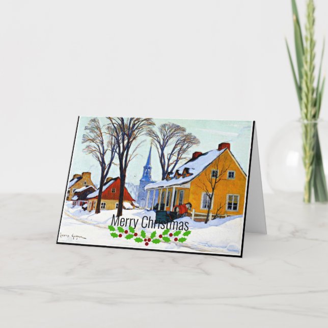 Gagnon -Winter Morning, Baie-Saint Paul, Christmas Card (Front)