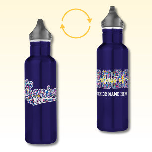Gahanna Lions Floral Personalized Stainless 710 Ml Water Bottle