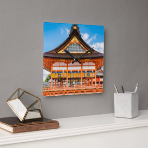 Gai-Haiden, Fushimi Inari-Taisha shrine, Kyoto #2 Square Wall Clock