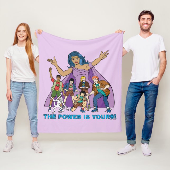 Gaia and the Planeteers Graphic Fleece Blanket (In Situ)