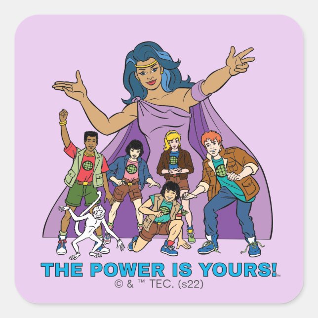 Gaia and the Planeteers Graphic Square Sticker (Front)