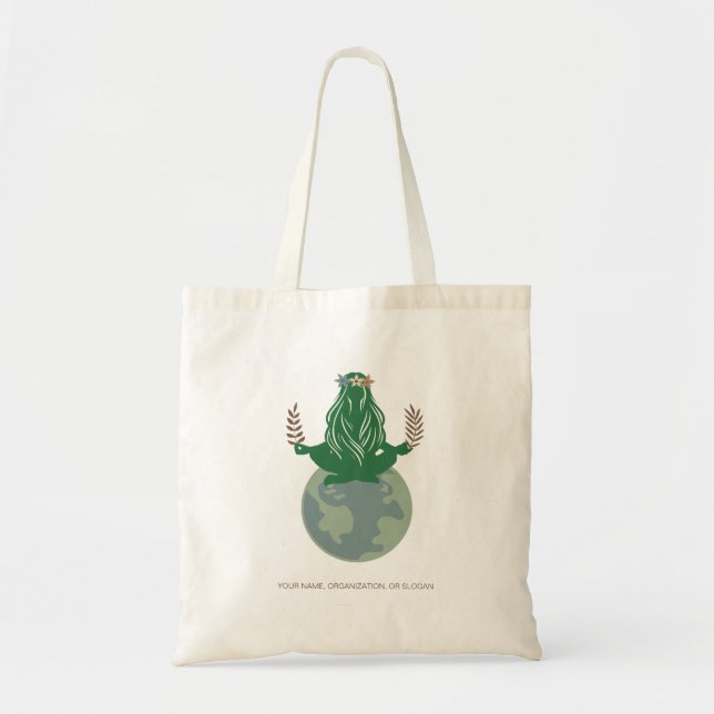 Gaia Earth Goddess, Mother Earth, Earth Day Tote Bag (Front)